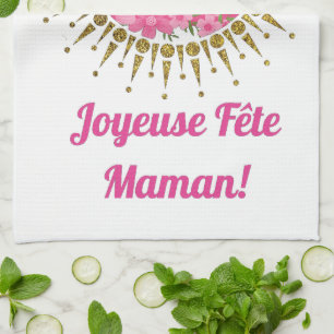 Linge De Cuisine Joyeuse Fête Maman 