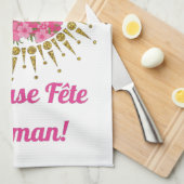 Linge De Cuisine Joyeuse Fête Maman  (Quart Plié)