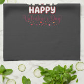Linge De Cuisine Joyeuse Saint-Valentin Couple de Beagles (Plié)