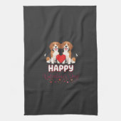 Linge De Cuisine Joyeuse Saint-Valentin Couple de Beagles (Vertical)