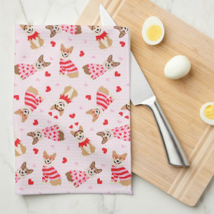 Linge De Cuisine Joyeuse Saint-Valentin Pembroke Welsh Corgi Chiens