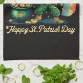 Linge De Cuisine Joyeuse St Patrick Farceur Lutins (Plié)