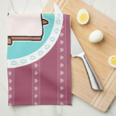 Linge De Cuisine Joyeuse tranche de pain (Quart Plié)
