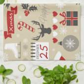 Linge De Cuisine Joyeuses fêtes (Plié)