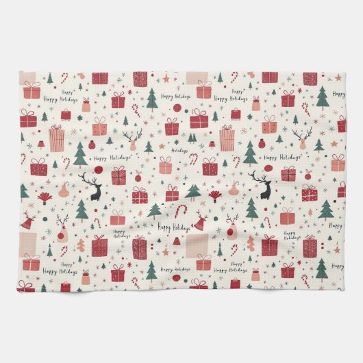 Linge De Cuisine Joyeuses fêtes (Horizontal)