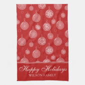 Linge De Cuisine Joyeuses fêtes Décorations de Noël Personnalisées (Vertical)