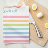Linge De Cuisine Joyeuses Pâques Je suis Excité Lapin (Quart Plié)