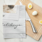 Linge De Cuisine Joyeuses Vacances Animaux de compagnie Cadre photo (Quart Plié)