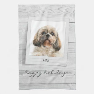 Linge De Cuisine Joyeuses Vacances Animaux de compagnie Cadre photo