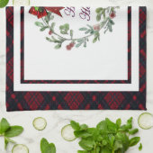 Linge De Cuisine Joyeuses Vacances Rouge Plaid (Plié)