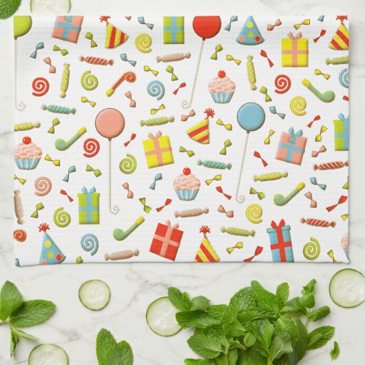 Linge De Cuisine Joyeux anniversaire (Plié)