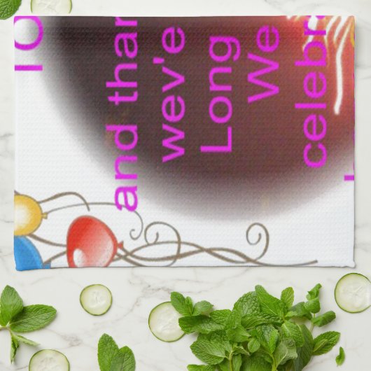 Linge De Cuisine Joyeux anniversaire à vous Art Imprimer (Plié)