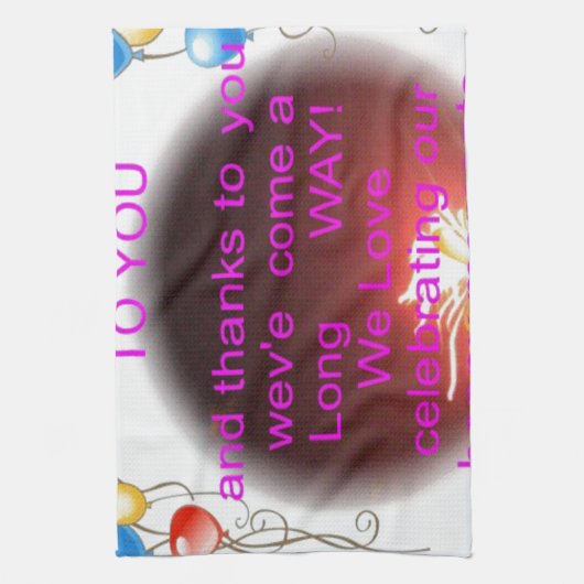 Linge De Cuisine Joyeux anniversaire à vous Art Imprimer (Vertical)