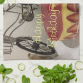 Linge De Cuisine Joyeux anniversaire Bonjour (Plié)