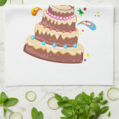 Linge De Cuisine Joyeux anniversaire de Cake (Plié)