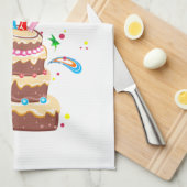 Linge De Cuisine Joyeux anniversaire de Cake (Quart Plié)