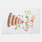 Linge De Cuisine Joyeux anniversaire de Cake (Horizontal)