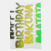 Linge De Cuisine Joyeux anniversaire Hakuna Matata eco Inspirationa (Vertical)