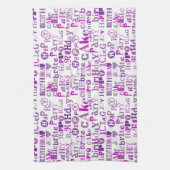 Linge De Cuisine Joyeux anniversaire pourpre (Vertical)