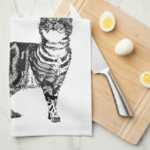 Linge De Cuisine Joyeux anniversaire Vous Cool Tabby Cat (Quart Plié)