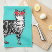 Linge De Cuisine Joyeux anniversaire Vous Cool Tabby Chat Mens Mari (Quart Plié)