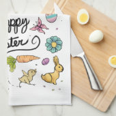 Linge De Cuisine Joyeux art de Pâques (Quart Plié)