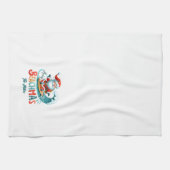 Linge De Cuisine Joyeux Beachmas Père Noël Surfing Retro Design (Horizontal)