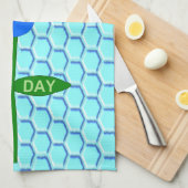 Linge De Cuisine Joyeux Bee Day Boy Blue Birthday Bumblebee (Quart Plié)