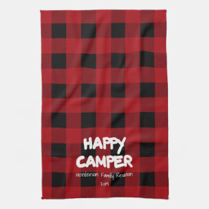 Linge De Cuisine Joyeux Camper Red Plaid Family Réunion