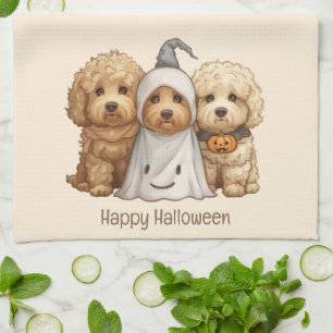 Linge De Cuisine Joyeux chien d'Halloween Goldendoodle