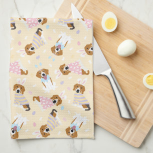 Linge De Cuisine Joyeux Chiens Beagles de Pâques