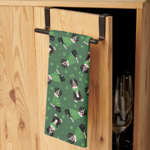 Linge De Cuisine Joyeux Chiens de montagne bernois du Jour de la Sa