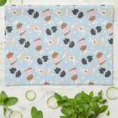 Linge De Cuisine Joyeux Chiens de Pâques (Plié)