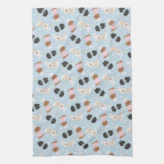 Linge De Cuisine Joyeux Chiens de Pâques (Vertical)