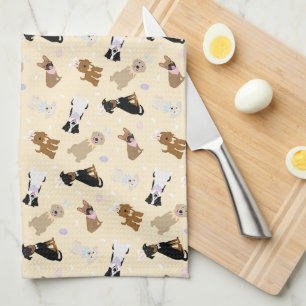 Linge De Cuisine Joyeux Chiens de Pâques