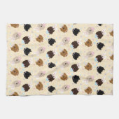 Linge De Cuisine Joyeux Chiens Goldendoodle de Pâques (Horizontal)