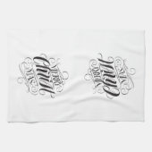 Linge De Cuisine Joyeux CHRISTmas Christian Calligraphie (Horizontal)