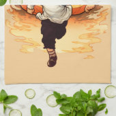 Linge De Cuisine Joyeux Citrouille d'Halloween à la recherche d'un (Plié)