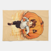 Linge De Cuisine Joyeux Citrouille d'Halloween à la recherche d'un (Horizontal)