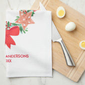 Linge De Cuisine Joyeux Cookie de Noël Nom personnalisé (Quart Plié)