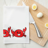 Linge De Cuisine Joyeux crabes rouges (Quart Plié)