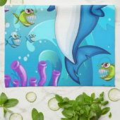 Linge De Cuisine Joyeux dessin de requin-23685 (Plié)