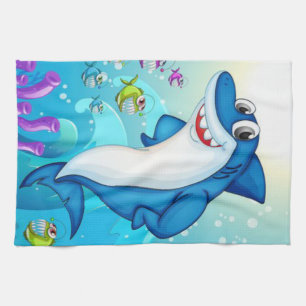 Linge De Cuisine Joyeux dessin de requin-23685