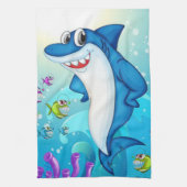 Linge De Cuisine Joyeux dessin de requin-23685 (Vertical)