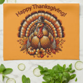 Linge De Cuisine Joyeux dîner de Thanksgiving (Plié)