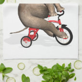 Linge De Cuisine Joyeux Éléphant Sur Tricycle (Plié)
