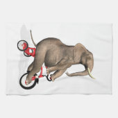Linge De Cuisine Joyeux Éléphant Sur Tricycle (Horizontal)