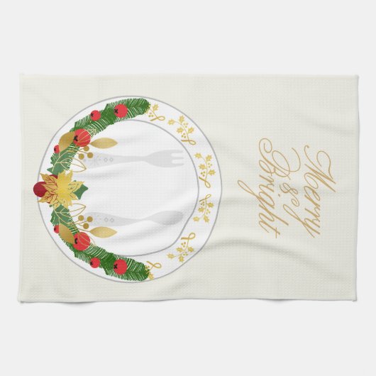 Linge De Cuisine Joyeux et bon Noël (Horizontal)