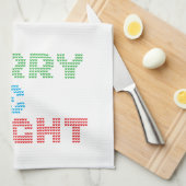 Linge De Cuisine Joyeux Et Brillante Typographie Noël (Quart Plié)