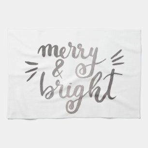 Linge De Cuisine Joyeux et lumineux - argent